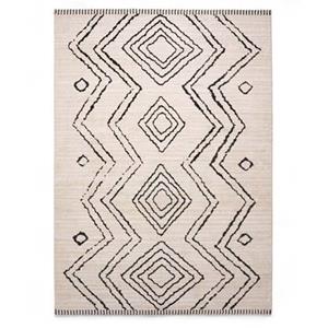 Boho&me Berber vloerkleed Beni Ouarain Bahij - crÃ¨me|zwart - 120x170