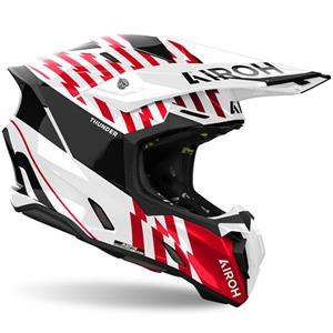 Airoh Twist 3 Thunder Rood Wit Offroad Helm