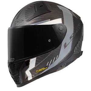 LS2 FF811 Vector II Carbon Grid Matt Black Grey Full Face Helmet Größe