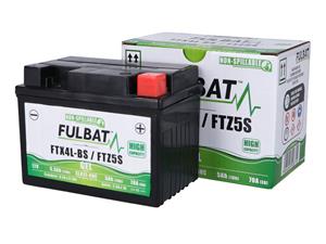 Fulbat Scooter accu  High Power 5AH GEL +25% FTX4L-BS / FTZ5S SLA