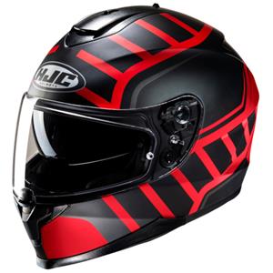 HJC C70N Holt Black Red Full Face Helmet Größe