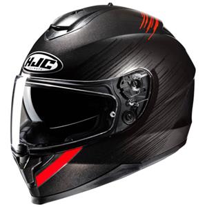 HJC C70N Sway Grey Red Full Face Helmet Größe