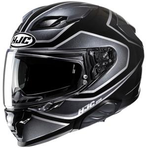 HJC F71 Idle Grey Black Full Face Helmet Größe