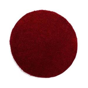Tapeso Hoogpolig vloerkleed shaggy Trend effen rond - rood - 120 cm
