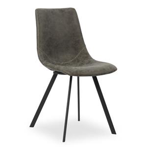 Meubelen-Online Eetkamerstoel Bossa set 2 stoelen grijs design