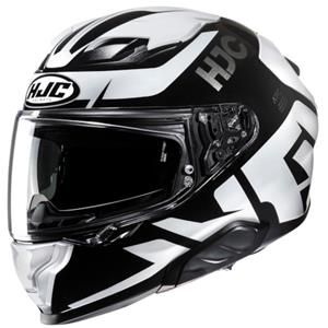 HJC F71 Bard Black White Full Face Helmet Größe