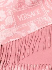 Versace Barocco fringed blanket - Roze