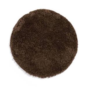 Tapeso Rond hoogpolig vloerkleed - Cozy Shaggy - bruin - 240 cm rond