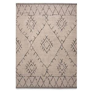 Boho&me Berber vloerkleed Beni Ouarain Sufian - grijs|zwart - 240x340