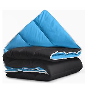 Sleeptime Dekbed zonder Overtrek - All Year - Zwart/Blauw (Warmteklasse 2)-1-persoons (140x200 cm)