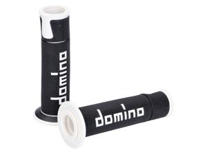 Domino Handvaten set  A450 On-Road Racing zwart / wit met Open einde
