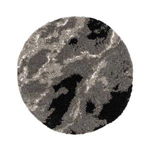 Boho&me Rond hoogpolig vloerkleed Marble Artisan - grijs - 240 cm rond