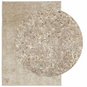 vidaXL Vloerkleed ISTAN hoogpolig glanzend 120x170 cm beige