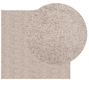 vidaXL Vloerkleed PAMPLONA shaggy hoogpolig modern 160x160 cm beige