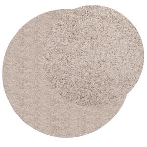 vidaXL Vloerkleed PAMPLONA shaggy hoogpolig modern Ø 240 cm beige