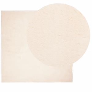 vidaXL Vloerkleed HUARTE laagpolig zacht wasbaar 240x240 cm beige