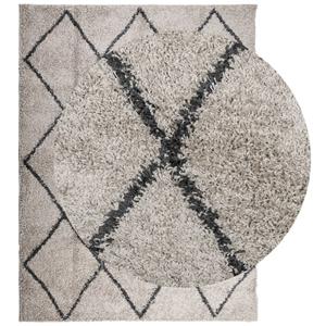 vidaXL Vloerkleed PAMPLONA shaggy hoogpolig 300x400 cm beige antraciet