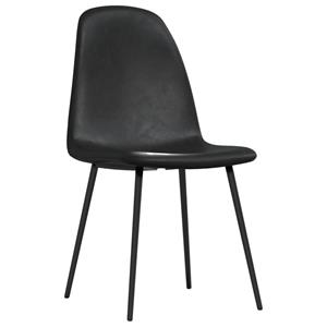 vidaXL Eetkamerstoelen 6 st kunstleer zwart