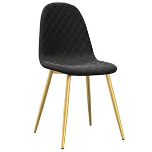 vidaXL Eetkamerstoelen 6 st fluweel zwart