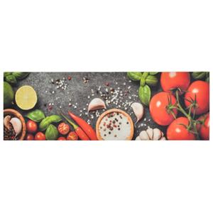 Fußmatte Küchenteppich Waschbar Gemüse 60x180 cm Samt, vidaXL, Rechteck, Höhe: 0 mm