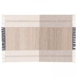 Oviala - Flachgewebter Teppich aus Wolle und Jute Beige - Beige