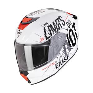 Scorpion EXO-JNR Boum Black White Full Face Helmet Größe