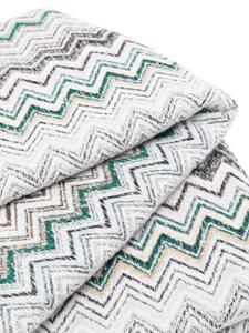 Missoni Home zigzag-woven knitted blanket - 165 FOREST