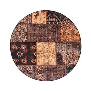 Heritaged Rond patchwork vloerkleed - Fade No.1 goud|bruin - 76 cm