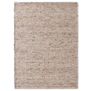 Tapeso Wollen vloerkleed - Bokn beige - 70x240 cm