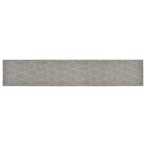 Fußmatte Küchenteppich Waschbar Raute 60x300 cm Samt, vidaXL, Rechteck, Höhe: 0 mm