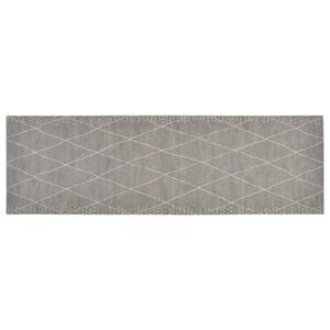 Fußmatte Küchenteppich Waschbar Raute 60x180 cm Samt, vidaXL, Rechteck, Höhe: 0 mm