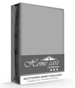 Home Care Homecare Jersey Splittopper Hoeslaken Grijs-180 x 220 cm