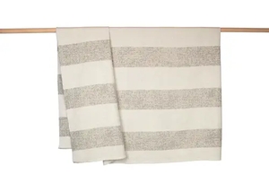 David Fussenegger RIVA cotton plaid Milano Stripes Blended 210x220 cm Grau
