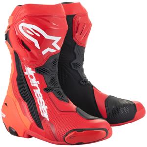 Alpinestars Supertech R Boots Bright Red Red Fluo Größe
