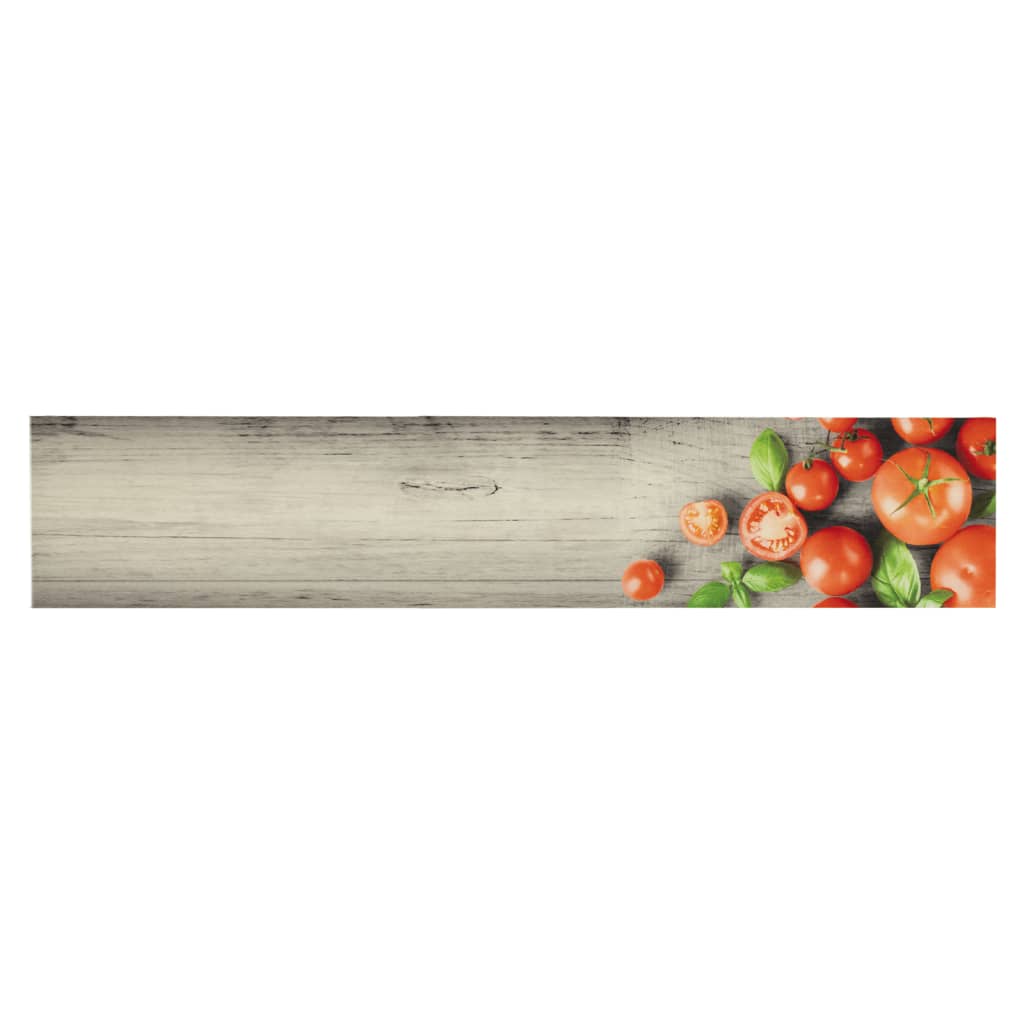vidaXL Keukenmat wasbaar tomatenprint 60x300 cm fluweel