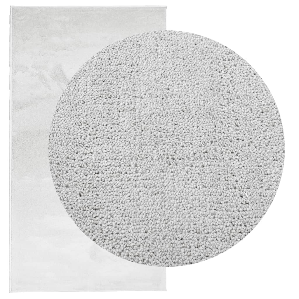 Teppich Teppich OVIEDO Kurzflor Grau 60x110 cm, vidaXL, Rechteckig