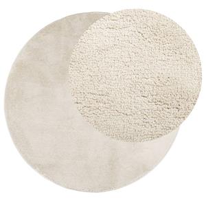 Teppich Teppich OVIEDO Kurzflor Beige Ø 240 cm, vidaXL, Runde