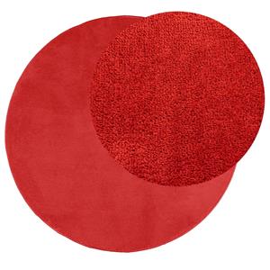 vidaXL Vloerkleed OVIEDO laagpolig Ø 240 cm rood