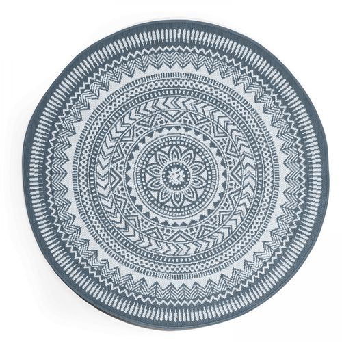oviala Runder Teppich für den Außenbereich mit Mandala-Muster Blau - Blau