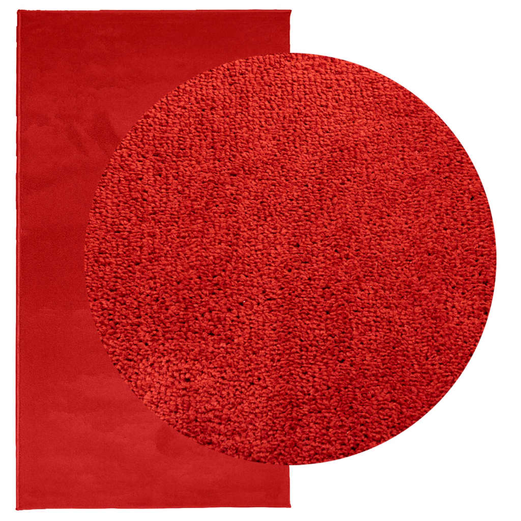 Teppich Teppich OVIEDO Kurzflor Rot 60x110 cm, vidaXL, Rechteckig