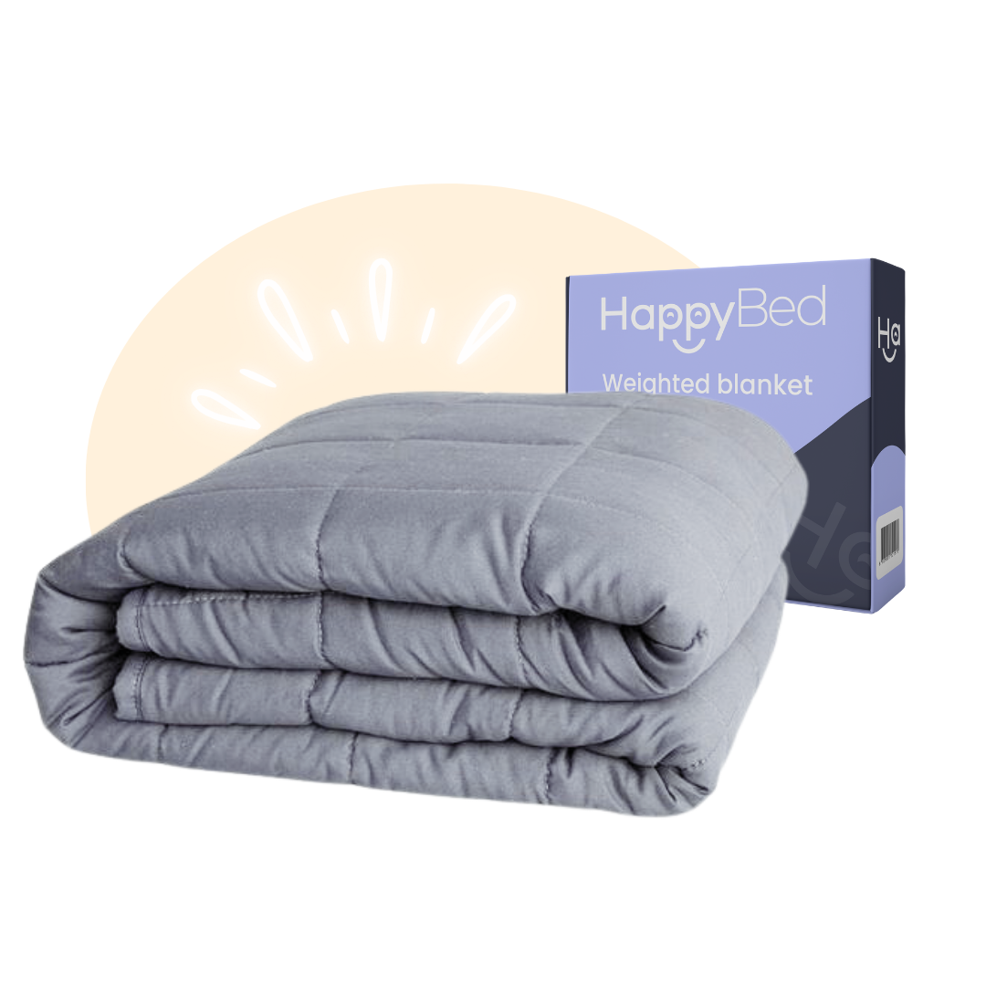 HappyBed Verzwaringsdeken Lichtgrijs - Zwaartedeken - Weighted Blanket - Verzwaarde Deken