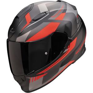 Scorpion EXO-491 Abilis Matt Black Silver Red Full Face Helmet Größe