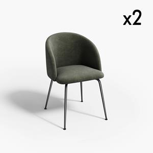 SIA Home Set van 2 eetkamerstoelen Barbara velvet | 