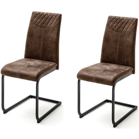 MCA furniture Eetkamerstoel Aosta Bekleding vintage-look, stoel belastbaar tot 120 kg (set, 4 stuks)