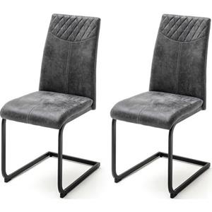 MCA furniture Eetkamerstoel Aosta Bekleding vintage-look, stoel belastbaar tot 120 kg (set, 4 stuks)