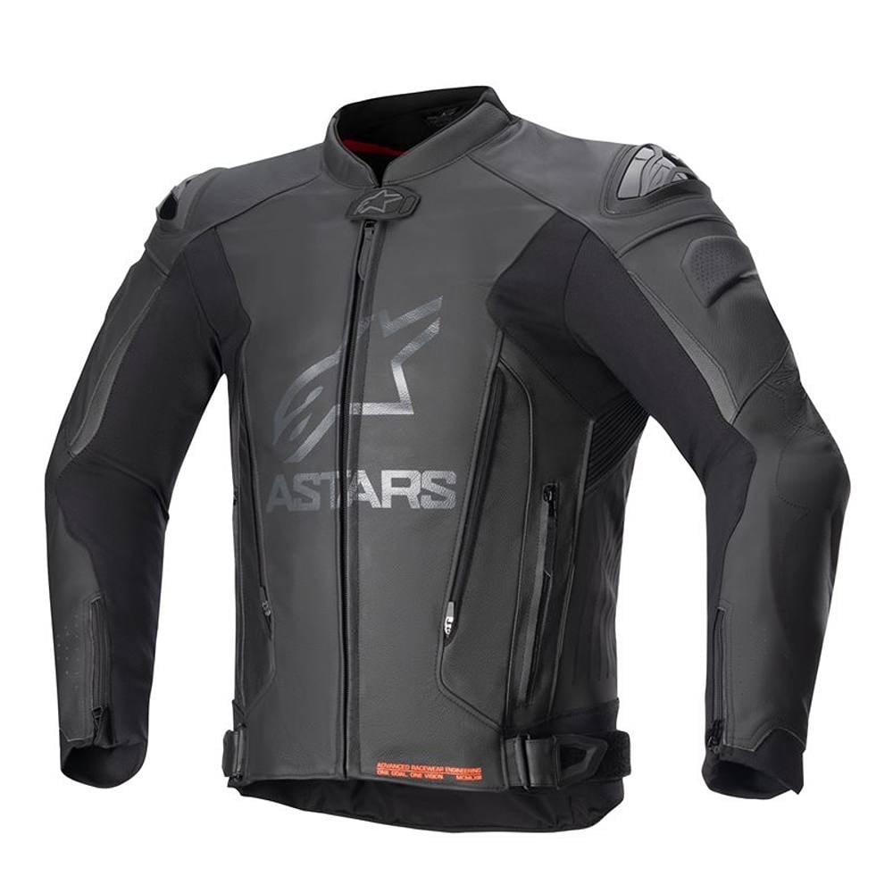 ALPINESTARS GP Plus V4 Jacket, Leder motorjas heren, Zwart-Zwart