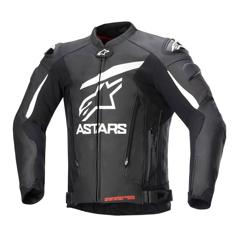 Alpinestars GP Plus V4 Leather Jacket Black White Größe