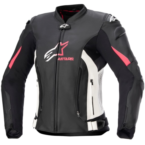 Alpinestars Stella GP Plus V4 Leather Jacket Black White Diva Pink Größe