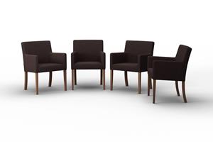 NADUVI Collection Set van 4 eetkamerstoelen Escape linnen | 