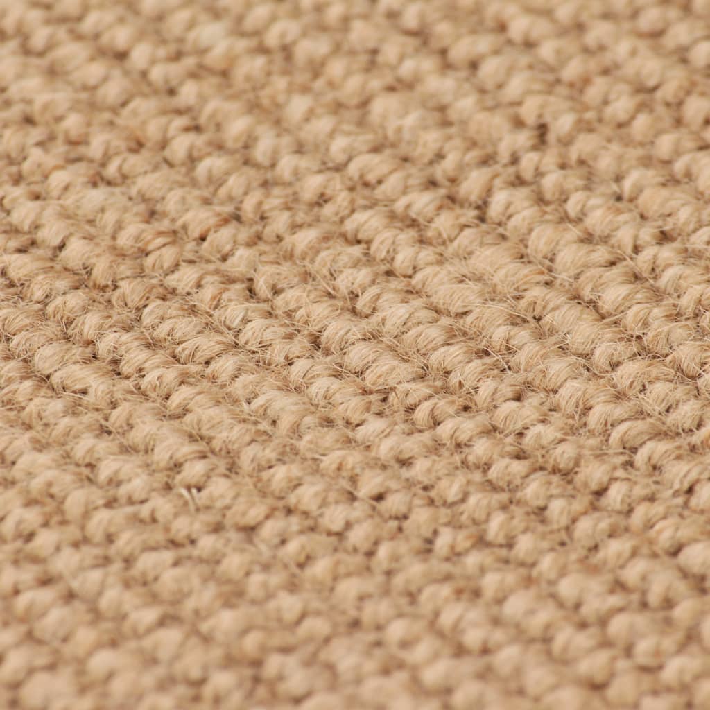 Teppich Teppich Jute mit Latexrücken 70 x 130 cm Naturfarben Teppich, vidaXL, Höhe: 130 mm